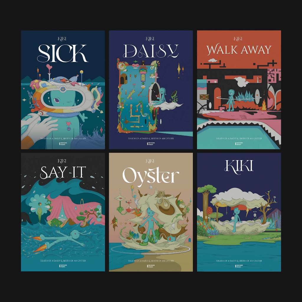 KIKI Posters Set จากวง KIKI อัลบั้ม DEATH OF A DAISY & BIRTH OF AN OYSTER (SET#2)