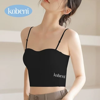 ⭐KOBENI⭐เสื้อสายเดี่ยวแฟชั่น ไซส์เล็กและสาวอวบ มีฟองน้ำในตัว ผ้าดีมาก สายปรับได้ งานสวยมาก มี4สี
