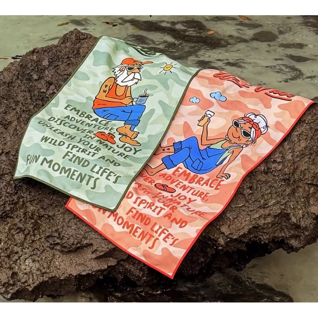 (พร้อมส่ง‼️) ผ้าเช็ดตัว&เช็ดหน้า Wild Vibe Shower Towel