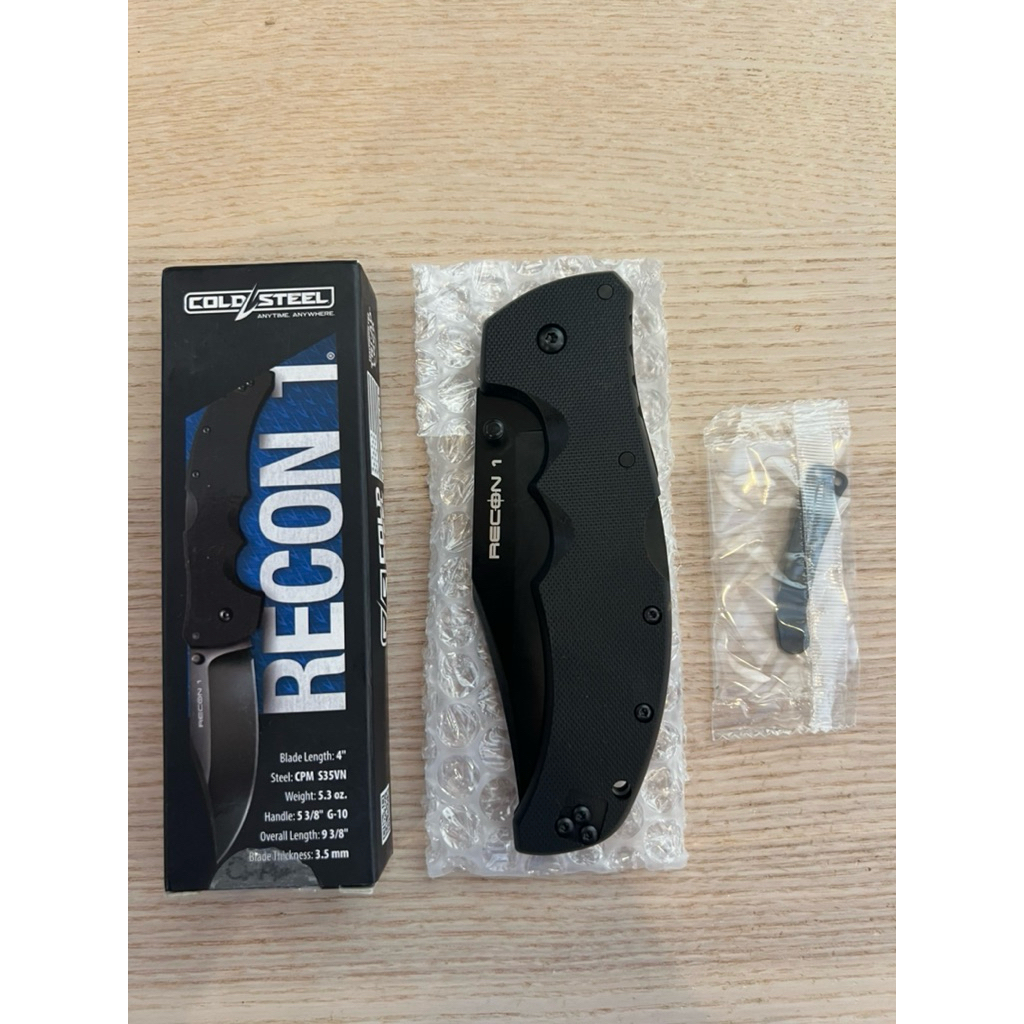 Cold Steel Recon 1 (Clip Point), 4”, CPM-S35VN, Black G-10 (New)