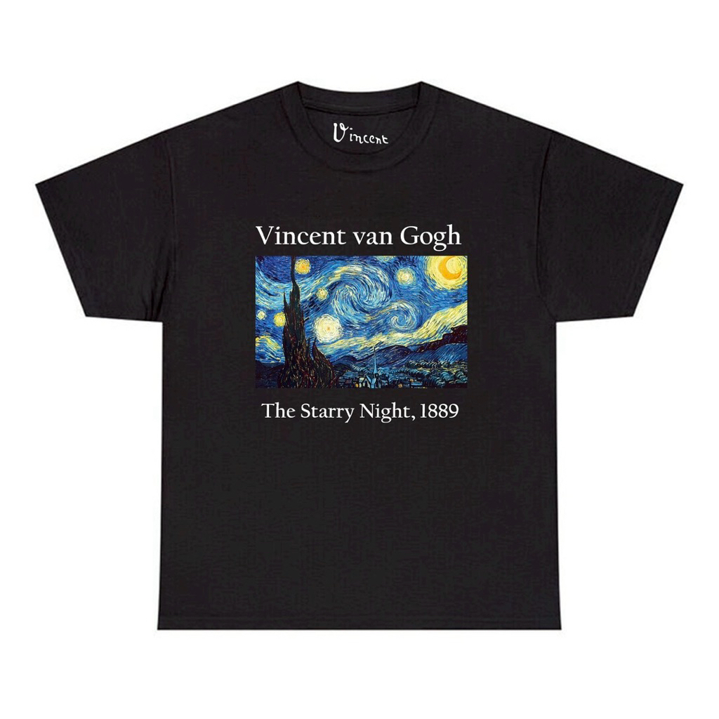 van gogh เสื้อยืด vincent van gogh (พร้อมส่งจากไทย⚡️)