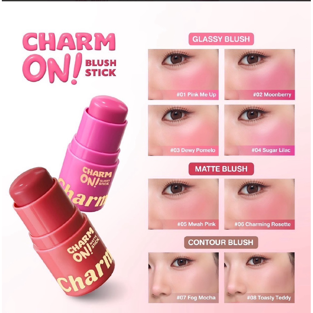 บลัชทาแก้ม Charmiss Charm On Blush Stick 3g.  ทาแก้ม คอนทัวร์ เป๊ะ