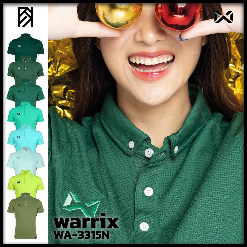 10 แถม 1!! เสื้อโปโล WARRIX เสื้อ WARRIX WA3315 WA-3315N WA-PLAN15 CLASSIC POLO วอริกซ์ แท้100%