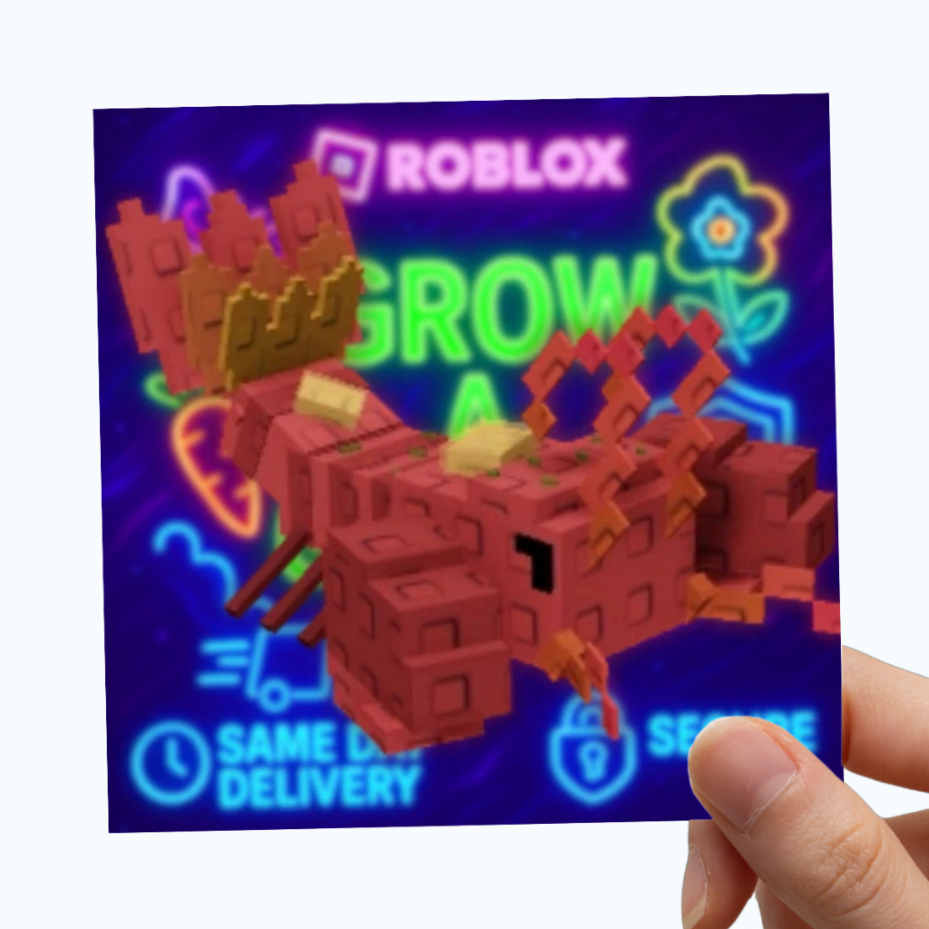 การ์ดเกมไก่ตัน Grow A Garden แบบกระดาษ - กุ้งล็อบเตอร์