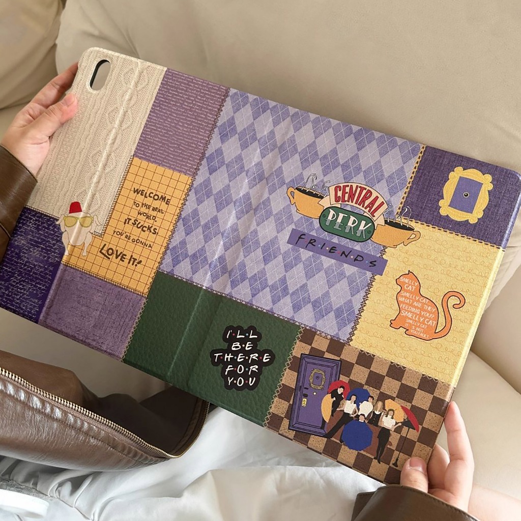 ⭐พร้อมส่ง⭐เคส Samsung Tab S9+ S9 S9FE หมุนได้ 360° Friends S10+ S10FE A9 มีที่ใส่ปากกา S6 Lite S8 S7