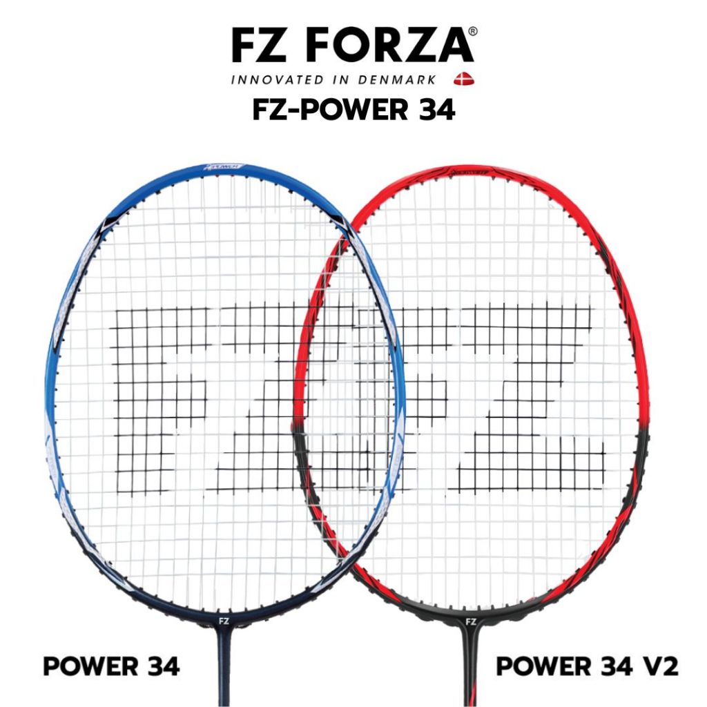 FZ FORZA ไม้แบดมินตัน รุ่น HT POWER 34 / HT POWER 34 V2 แถมเอ็น + ซอง (บริการขึ้นเอ็นฟรี โปรดอ่านรายละเอียดก่อนสั่ง)