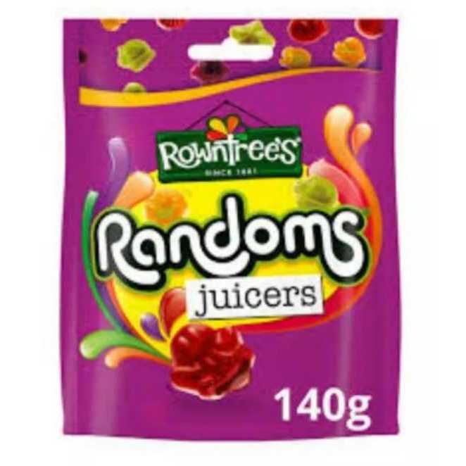 Rowntree's Randoms Juicers Sweets Sharing Bag 140g.-เยลลี่รสผลไม้รวม 140g.