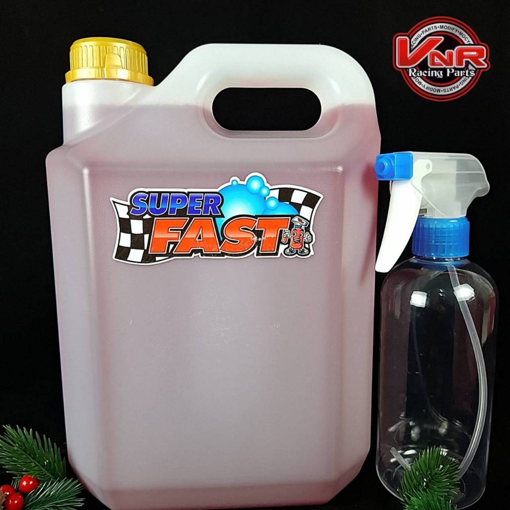SUPER FAST น้ำยาล้างรถ น้ำยาซุปเปอร์ฟาส ขนาด 5 ลิตร 🔥 🔥แถมฟรี ขวดใส่น้ำยาหัวฟ็อกกี้🔥🔥