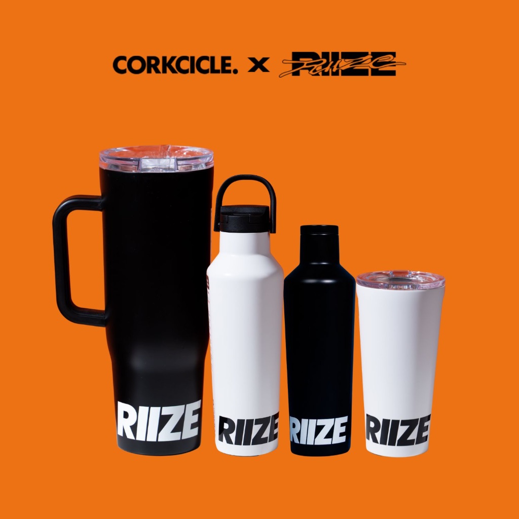 Corkcicle กระบอกน้ำTumbler | Collab Riize ดำ | Keeps Cold เก็บเย็น 9hrs | แก้วพกพา ขวดน้ําพกพา