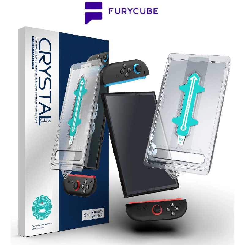 Ninetendo Switch2 ป้องกันหน้าจอกระจกนิรภัยติดตั้งง่ายต่อต้านฝุ่นป้องกันหน้าจอ 2.5D