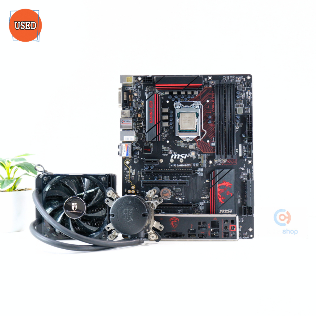 ชุดซีพียูเมนบอร์ดพร้อมชุดน้ำ CPU: INTEL I7-6700+MB: MSI H170 GAMING M3+LC: DEEPCOOL MAELSTROM 120T P