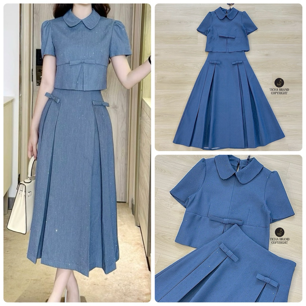 Ticha Set เสื้อ+กระโปรงยาว