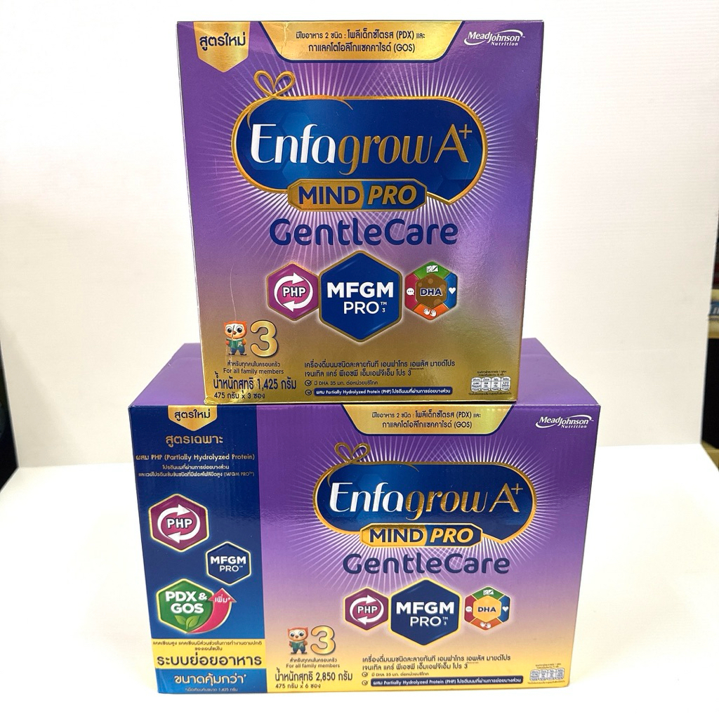 Enfagrow A+ Gentle Care นมผง เอนฟาโกร เจนเทิล แคร์ สูตรย่อยง่าย สำหรับเด็กอายุ 1 ปีขึ้นไป(เลือกขนาดไ