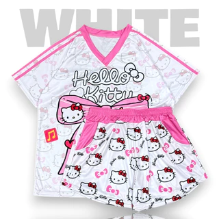( OAFSSET13 ) ชุดเซท คอวี Hello คิตตี้โบว์ 3สี sport ฟรีไซส์/พลัสไซส์