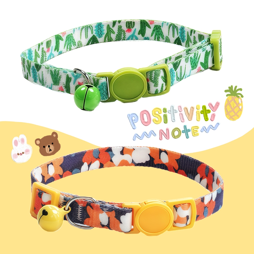 yoyopet : Cute Pet collar ปลอกคอแมวน่ารัก ปลอกคอนิรภัย พร้อมกระดิ่ง ปรับขนาดได้ สวมใส่สบาย ไม่เจ็บคอ - รูปที่ 3