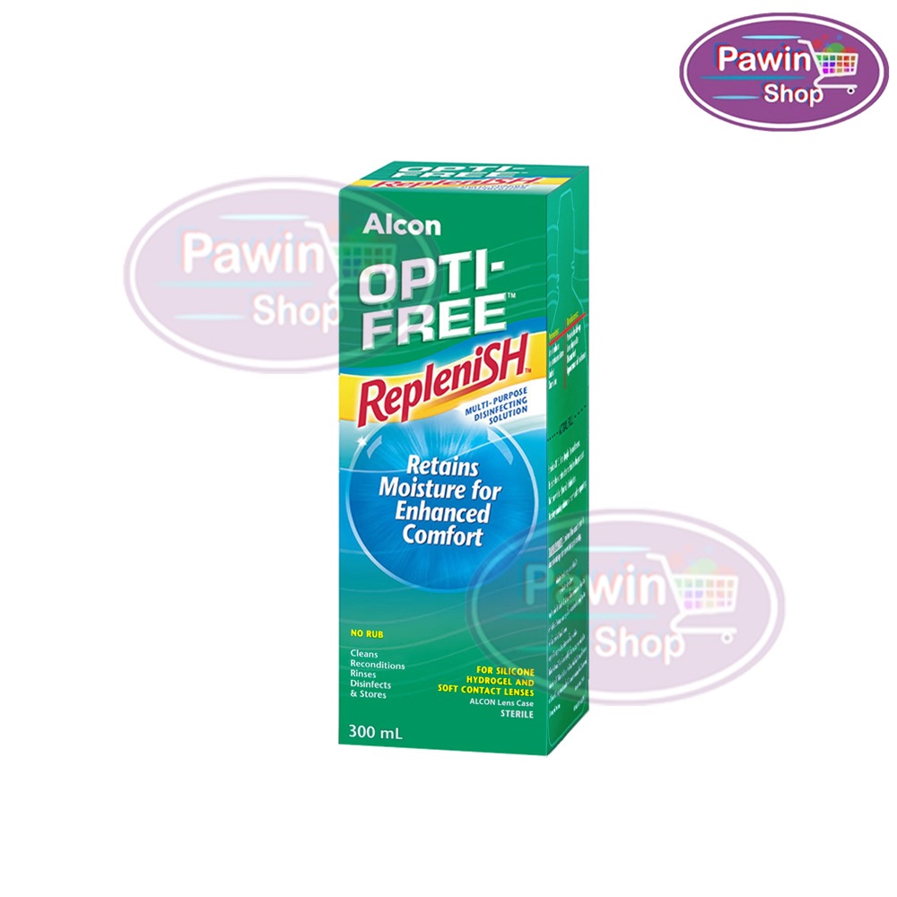 Alcon OPTI-FREE Replenish 300 ml [2 ขวด] EE 3205 ออฟติ ฟรี รีเพลนิช น้ำยาล้างคอนแทคเลนส์ ฟรี ตลับใส่คอนแทคเลนส์ Opti Fre ราคา ถูกที่สุด ดีลบีเคเค แกลเลอรีภาพที่ 2