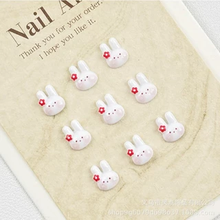 XL2.[ร้านไทย][ถุงละ 20 ตัว] 🐰✨ อะไหล่ติดเล็บเรซิ่นรูปกระต่ายน่ารัก สีหวาน แต่งลุคเล็บให้หวานละมุน 💅💕