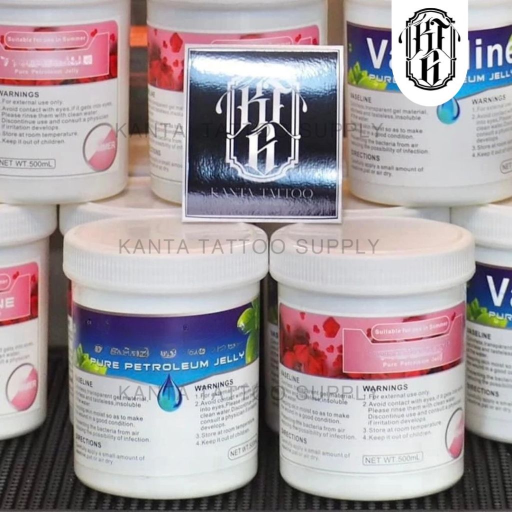 วาสลีนสำหรับสักลาย ขนาดใหญ่ 350/500 กรัม สําหรับครีมบํารุงผิวกาย รักษาผิวกาย รอยสัก ครีมเจลลี่ปิโตรเลียมบริสุทธิ์