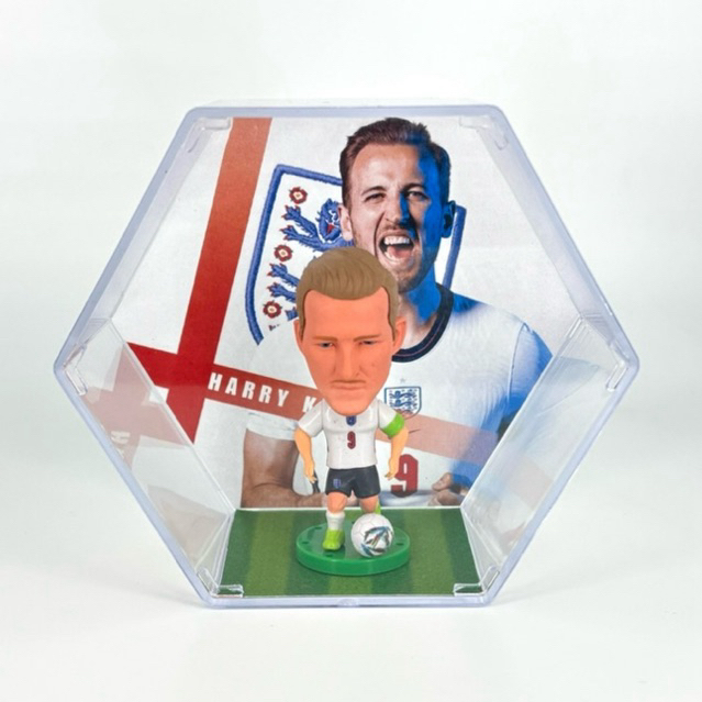 England โมเดลนักฟุตบอล Harry Kane พร้อมกล่องอะคริลิก