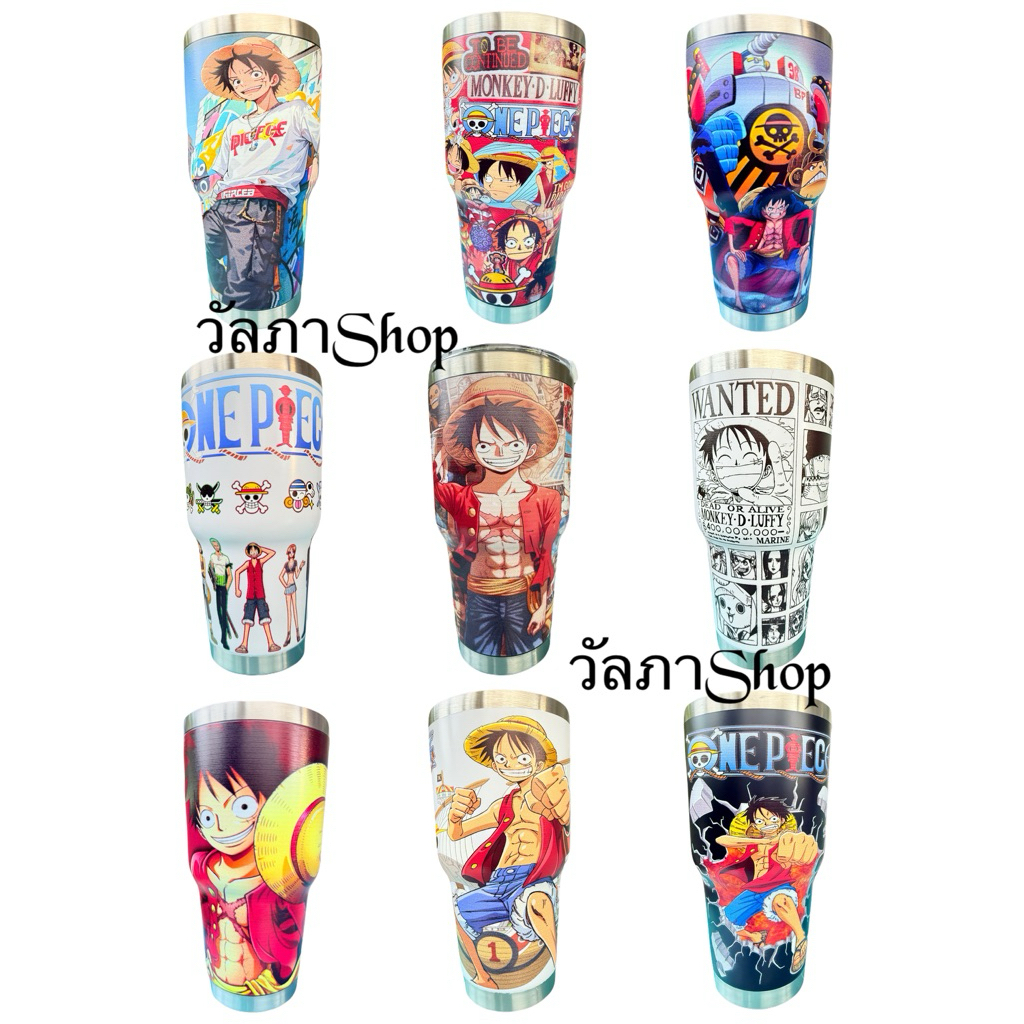 แก้วเก็บความเย็น วันพีช ลูฟี่ สแตนเลส304 พร้อมส่งไวทันใช้งาน