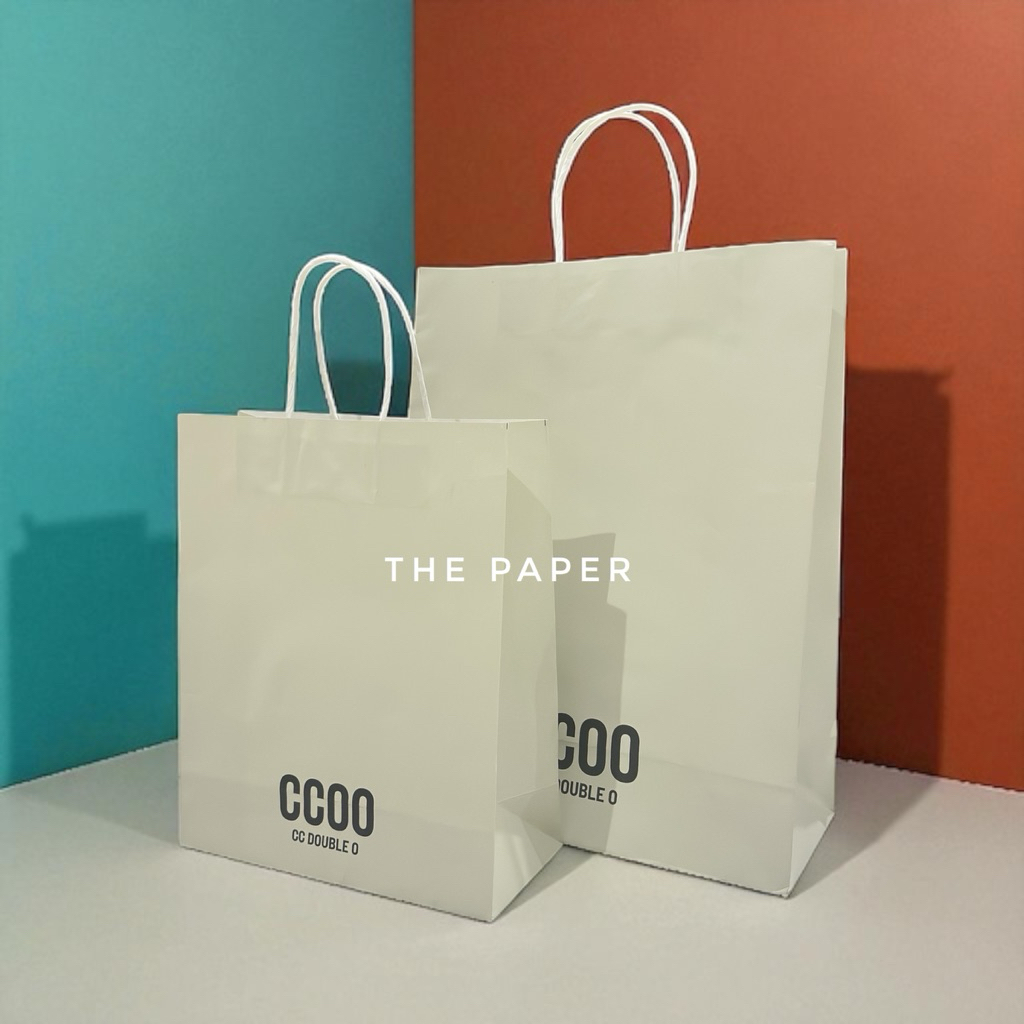 ถุงกระดาษแบรนด์ CC DOUBLE O ( 1 แถม 1 ) ของแท้จากช็อป100%