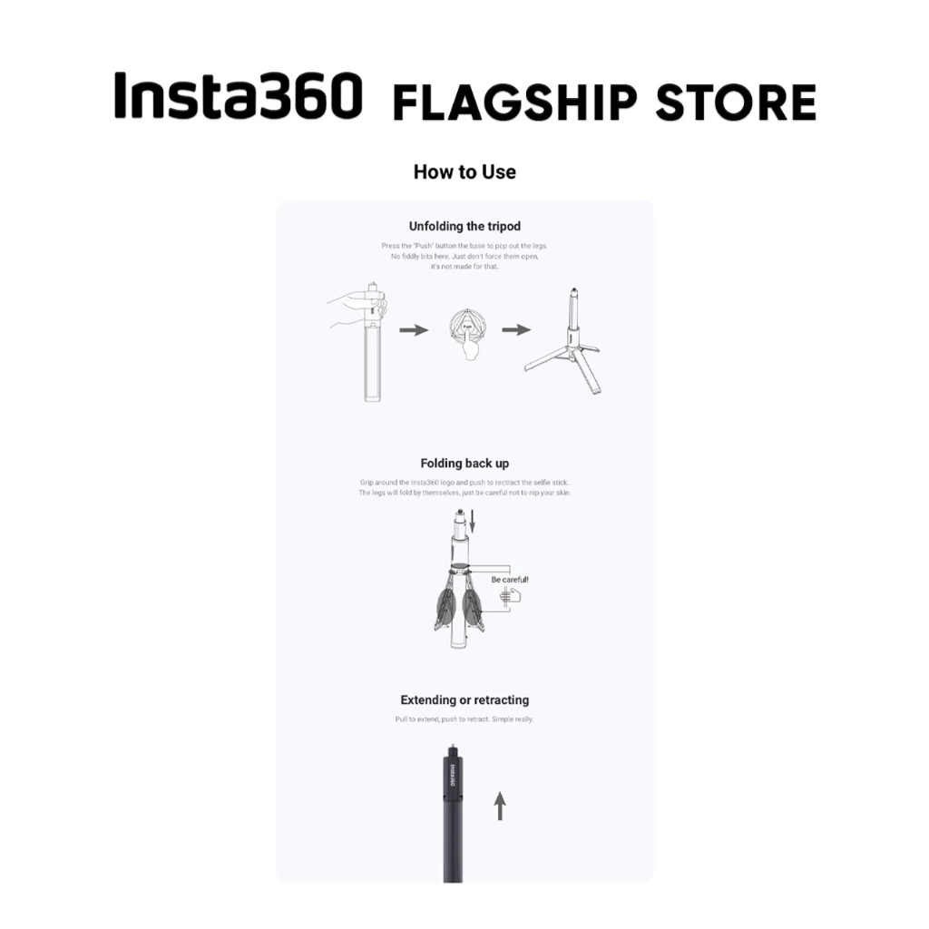 2in1 Invisible Selfie Stick ไม้เซลฟี่ล่องหน Insta360 ขาตั้ง Tripod กล้องแอคชั่น 360 X5-X4 Air Action Camera thumbnail 5