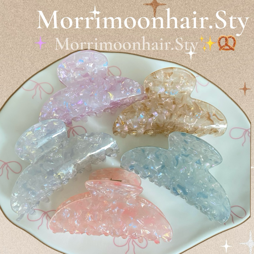 พร้อมส่ง ส่งด่วนได้🧸➿กิ๊บงับหินอ่อนทรงเบสิค กิ๊บติดชื่อ ➰💗ขนาด8cm