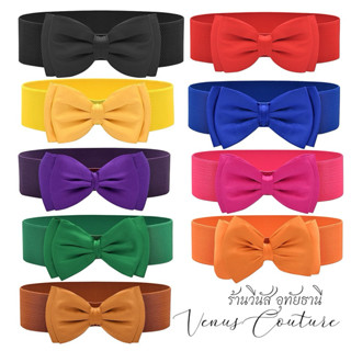 [พร้อมส่งทันที] เข็มขัดแฟชั่น ยางยืด เข็มขัดทองกวาว (ยืดได้3…