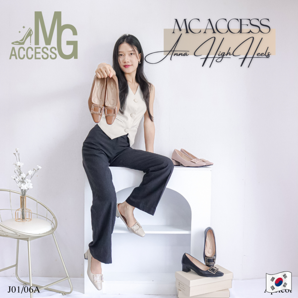 Mgaccess 'Anna  High Heels Shoes' J01/06A รองเท้าคัทชู