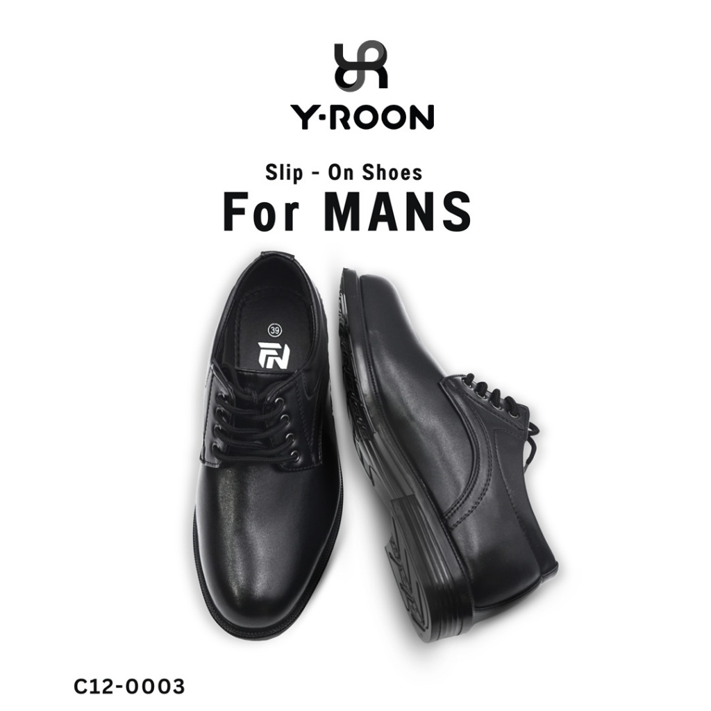รองเท้าคัชชูผู้ชาย Y-Roon(วัยรุ่น) น้ำหนักเบา เงาวิบวับ ตัดเย็บดี 12-0003