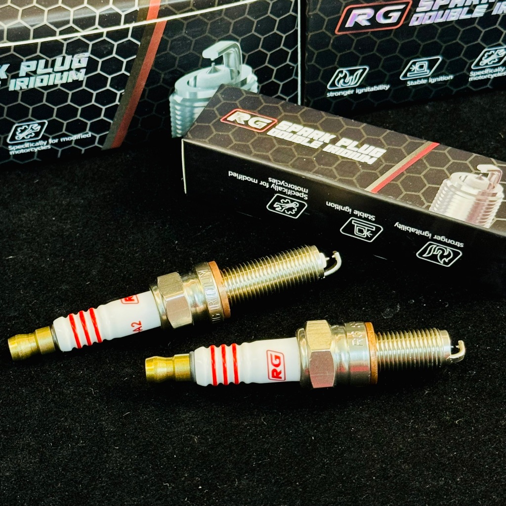 หัวเทียนแต่งRG DOUBLE IRIDIUM ไฟแรง นิ่ง เสถียรแบบเห็นได้ชัดจุดระเบิดแบบDOUBLEสำหรับรถแรงโดยเฉพาะ#RG (ราคาต่อ1หัวค่ะ) ราคา ถูกที่สุด ดีลบีเคเค แกลเลอรีภาพที่ 2