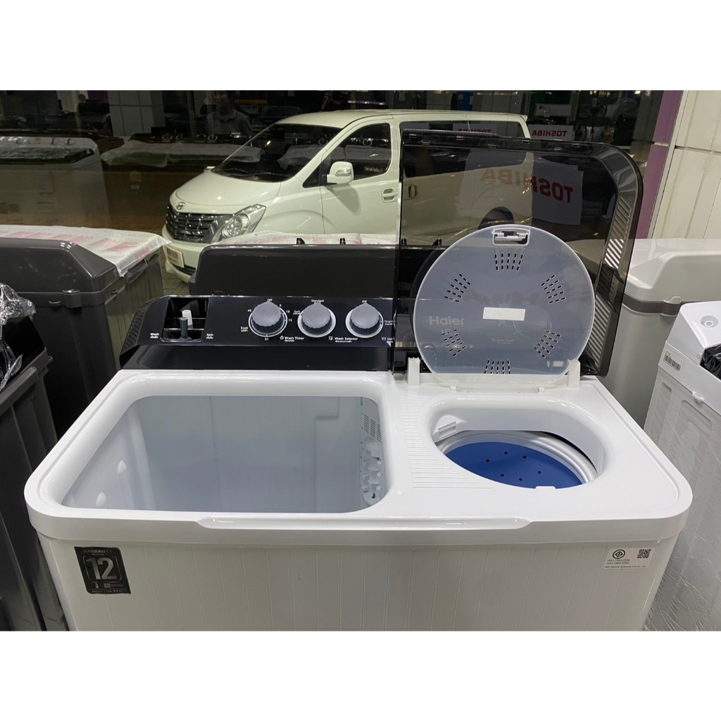 HAIER เครื่องซักผ้า 2 ถัง ขนาด 13 โล รุ่น HTW130-1217BS รับประกันมอเตอร์ 12 ปี - รูปที่ 2