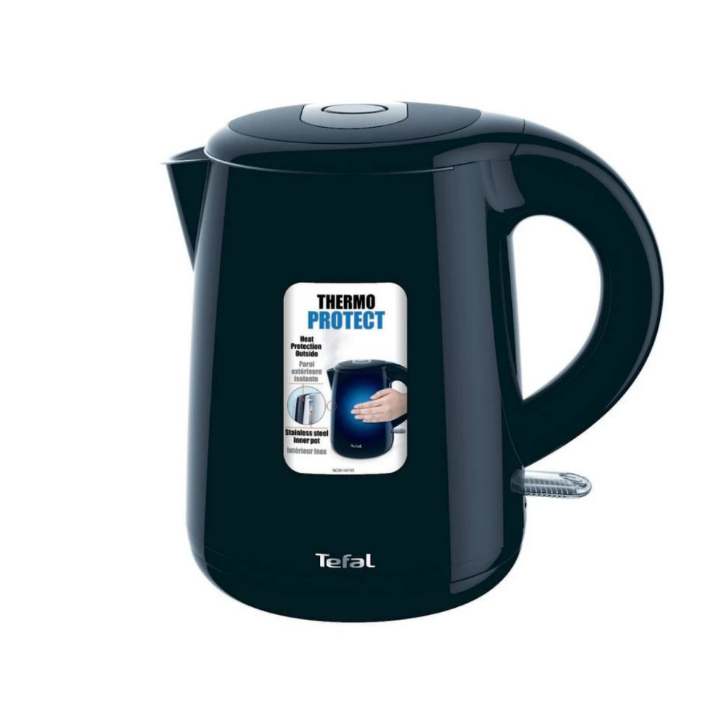 TEFAL กาต้มน้ำไฟฟ้า รุ่น KO2618KR ความจุ 1 ลิตร สีดำ เคลือบชนวนกันความร้อน 2ชั้น ปลอดภัย ไม่ร้อนมือ