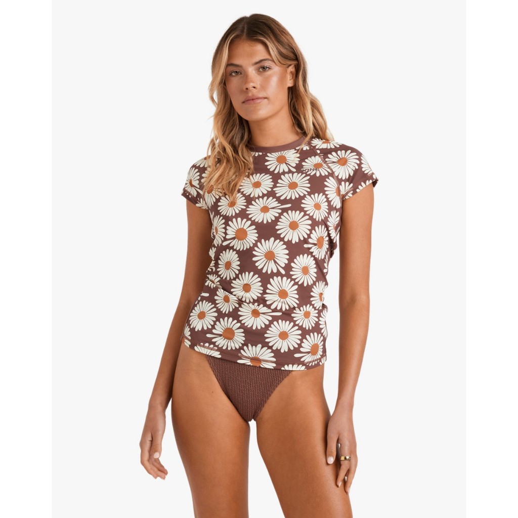 BILLABONG เสื้อว่ายน้ำแขนสั้นผู้หญิง Womens Wahine Short Sleeve Rash Vest 253 24O013573-ESP