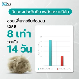 DeliSci Hairball Control อาหารเปียกแมว ขับก้อนขนแมว JSR ไฟเบอร์นำเข้าจากเยอรมัน 70g (6 ซอง)