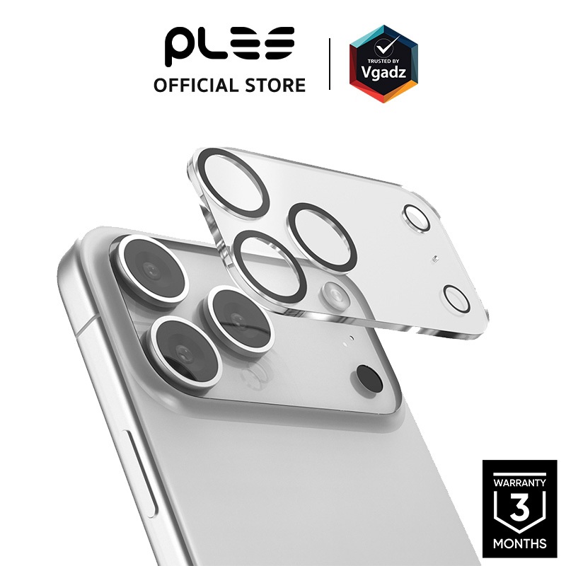 Ples กระจกเลนส์กล้องสำหรับ iPhone 17 / Air / 17 Pro / 17 Pro max รุ่น Camera Lens Full Edge Coverage