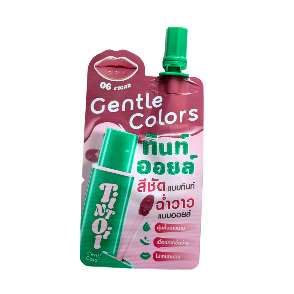 (ซอง) Gentle Colors Tint Oil 1.5g เจนเทิล คัลเลอร์ ลิปทินท์ออยล์ สีชัดติดทน ฉ่ำโกลวแบบออยล์ เนื้อเบาสบายปาก ราคา ถูกที่สุด ดีลบีเคเค แกลเลอรีภาพที่ 9