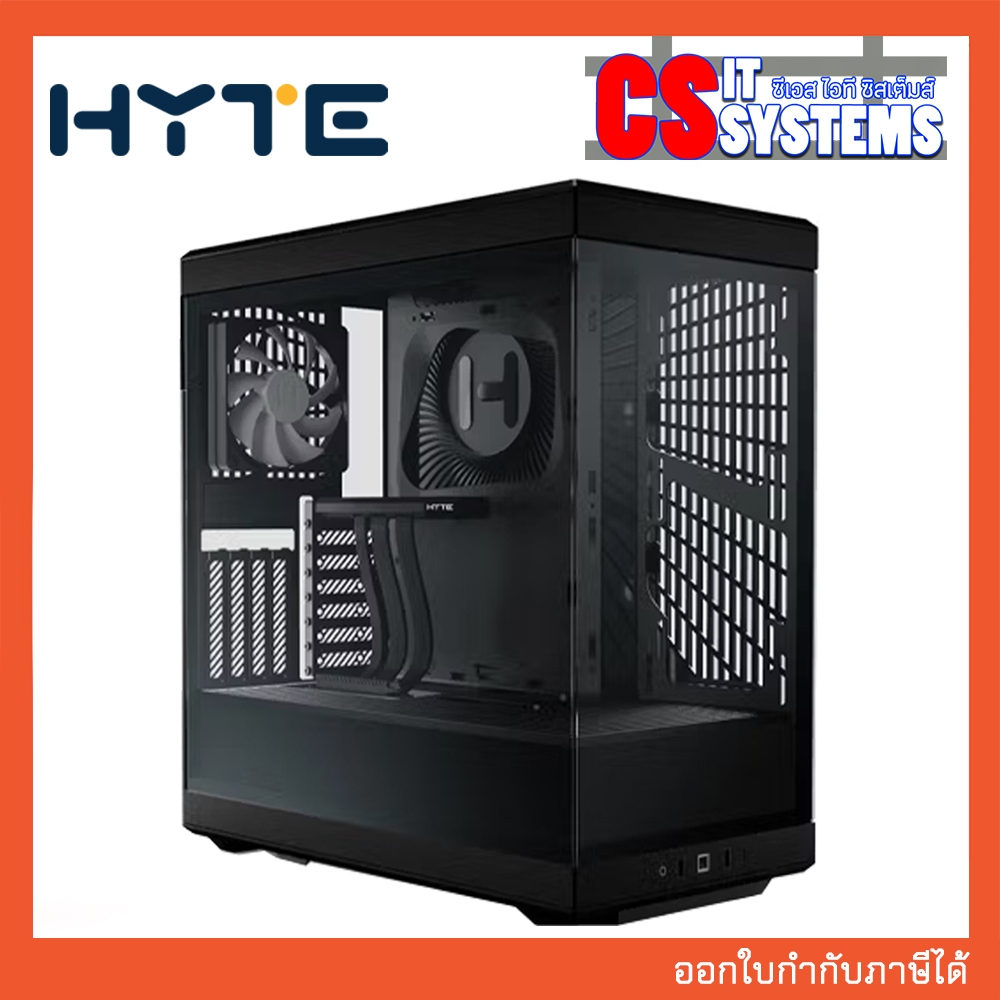 CASE HYTE Y40 WITH 2 FANS AND RISER VERTICAL GPU MOUNT