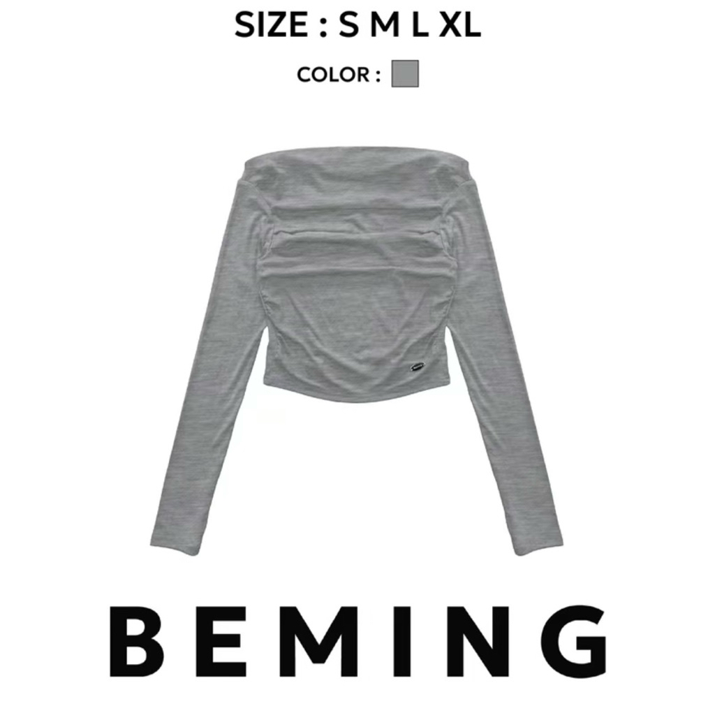 เสื้อปาดไหล่ แขนยาว Bming