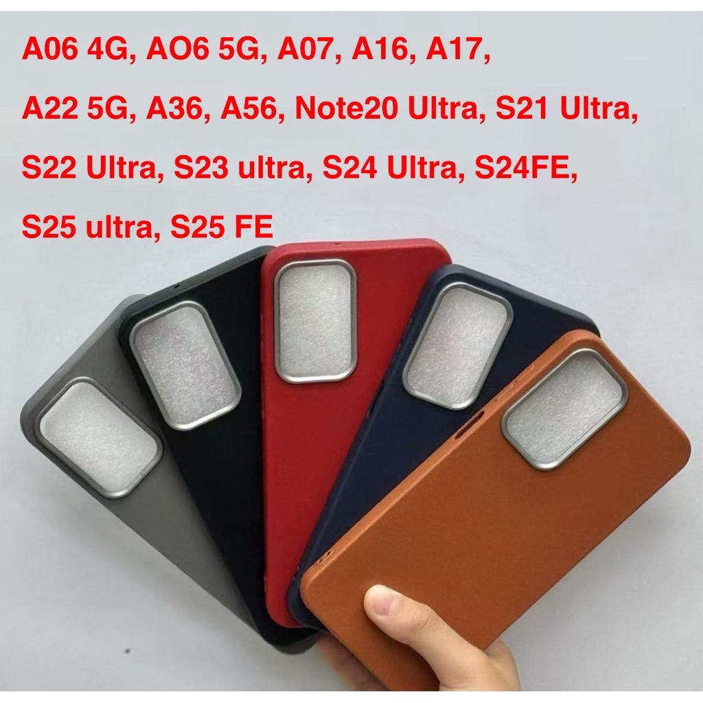 พร้อมส่งใน🇳🇱caseเปิดกล้องTpu หนังป้องกันลายนิ้วมือสีทึบฝาครอบป้องกัน For Samsung A06 4g/A07/A17/A22 5g/Note 20Ultra