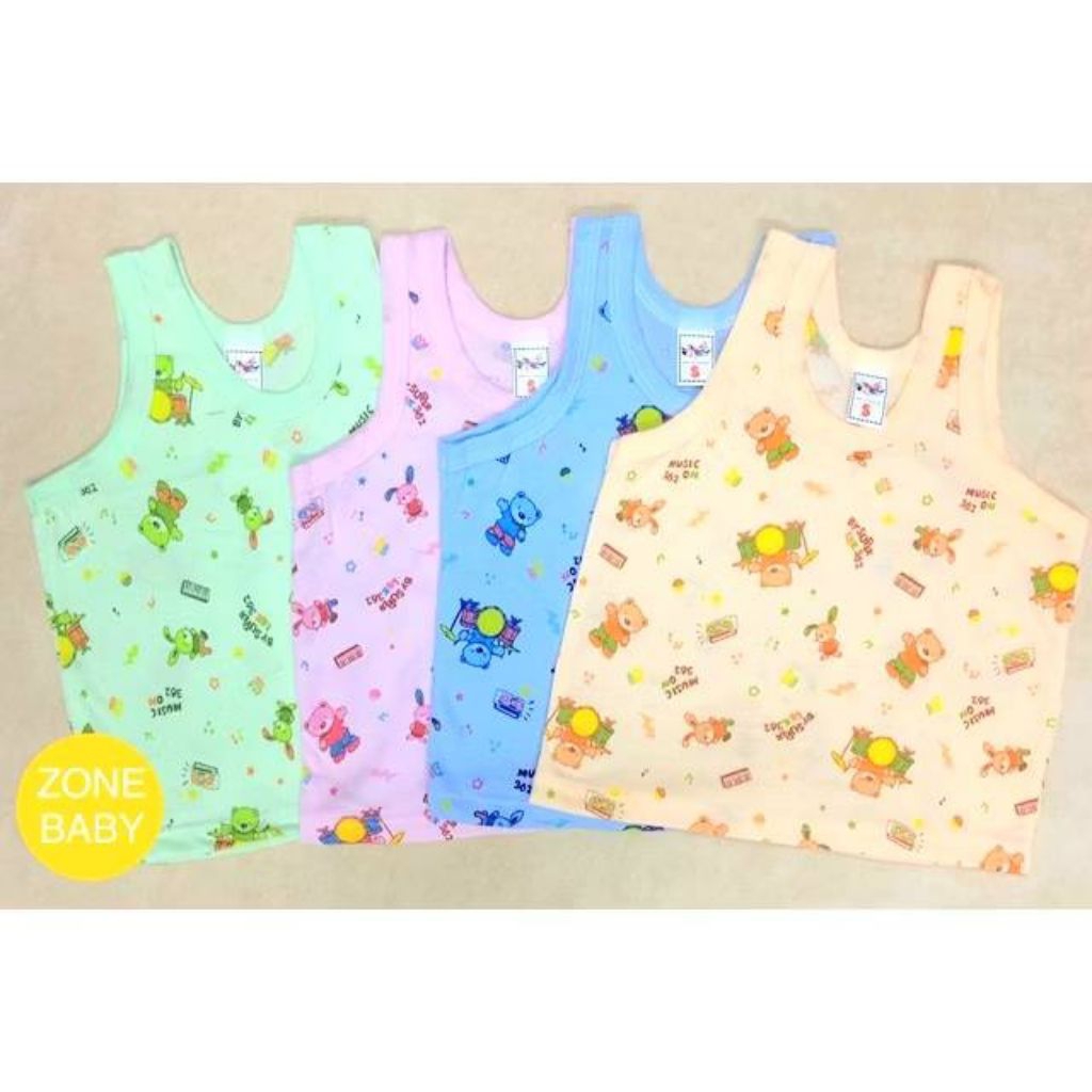 🌺ตัวละ 25 บาท🌺เสื้อกล้ามเด็ก พื้นสีพิมพ์ลายการ์ตูนน่ารัก สีสันสวยงาม  เนื้อผ้านิ่ม ไม่ระคายผิวลูกน้อย