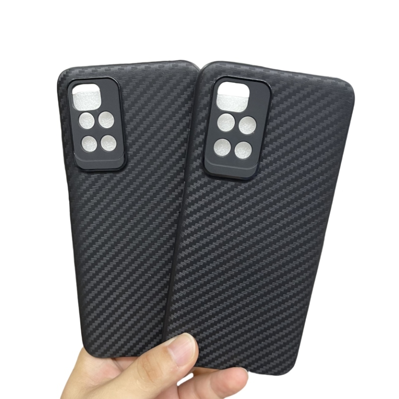 เคสลายเคฟล่าซิลิโคน สำหรับ Redmi10 4G ลายคาร์บอน เคฟล่า ดำด้าน เคสบาง เบา ไม่เป็นรอยนิ้วมือ