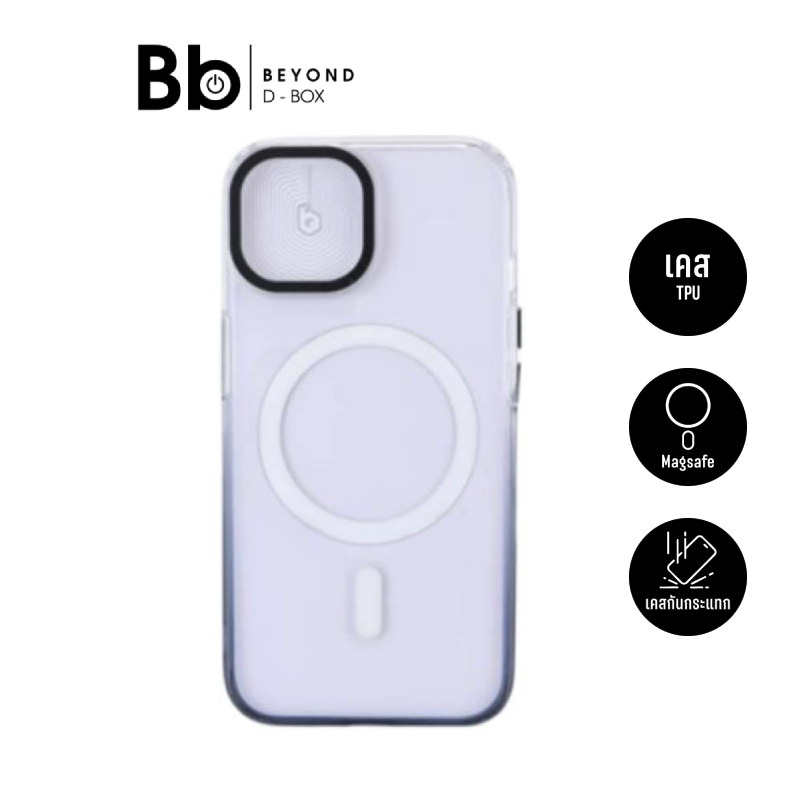 เคส Blue Box iPhone 15 Clear Shading edge with Magnetic Black By BB Beyond D-Box