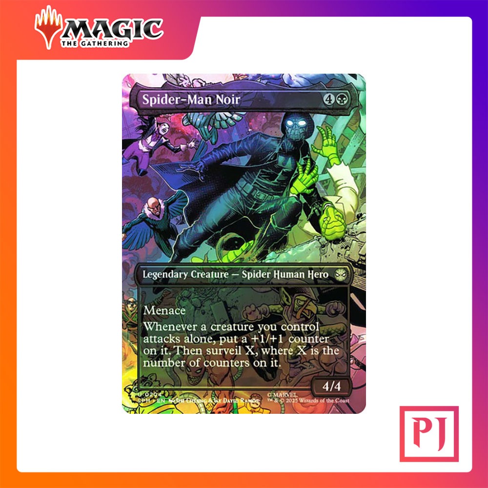 [MTG] Spider-Man Noir (Borderless) [SPM] [BLACK] [UNCOM] [FOIL] [ENG] (การ์ดเมจิค / Magic the Gathering)