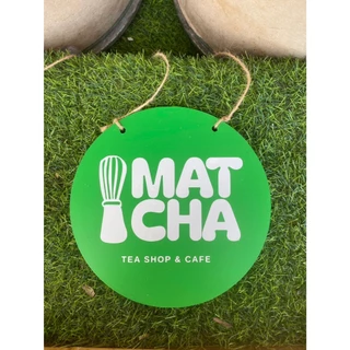 ป้ายโลโก้ร้านกลม แบบแขวน หน้าหลัง ร้านคาเฟ่สุดเก๋ ป้ายร้านอาหาร ป้ายออฟฟิต ป้ายร้านค้า ป้ายแต่งร้านแบบ 2 หน้า เปลี่ยนแบบ