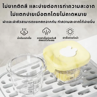 KAWA 【3 ชิ้น/ชุด】160ml กล่องเก็บอาหาร กล่องแก้วเก็บอาหารอาหารทารกแช่แข็ง ถ้วยแก้วใส่อาหาร กล่องเก็บอาหารเด็ก