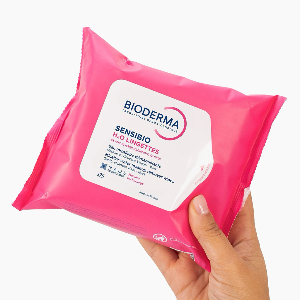 Bioderma Cleansing Wipes ไบโอเดอม่า แผ่นเช็ดเครื่องสำอาง ล้างเครื่องสำอางแบบพกพา เมคอัพรีมูฟเวอร์ นำเข้าจากฝรั่งเศส‼️