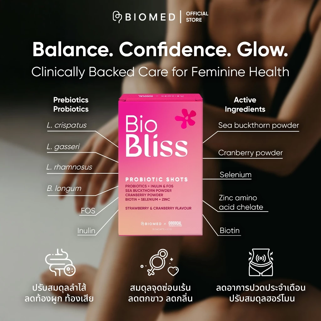 BioMed’s Probiotic Shots – BioBliss โพรไบโอติกส์เพื่อผู้หญิง ดูแลสมดุลจากภายใน thumbnail 3