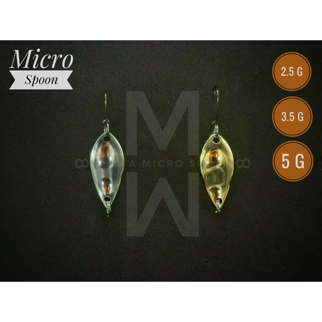 “เหยื่อปลอม“ ไมโครสปูน ขนาด 2.5 , 3.5 และ 5 กรัม : Micro Spoon 2.5 , 3.5 & 5 g :