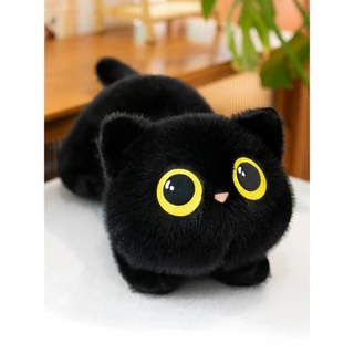 ตุ๊กตาแมวดำตาโต ขนาด 50CM 70CM 90CM ขนนิ่ม สบาย น่ารัก สำหรับผู้ที่ชื่นชอบความนุ่มและน่ารัก
